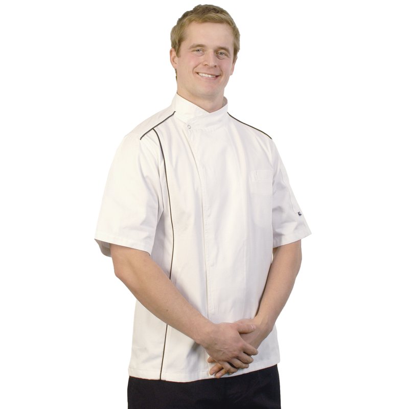 Alpine White Short Sleeve Chefs Jacket