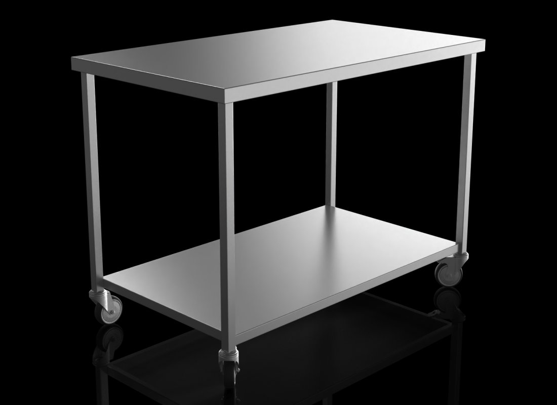 Nordstar Mobile Centre Table with One Undershelf 1200mm