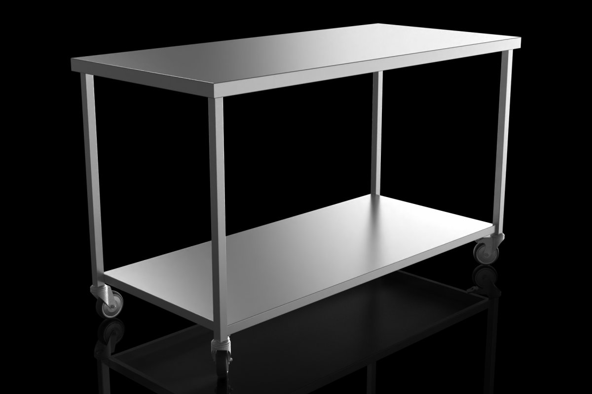 Nordstar Mobile Centre Table with One Undershelf 1500mm